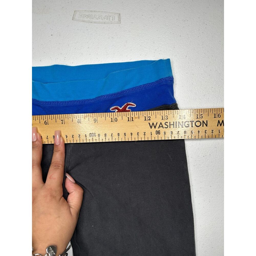 Hollister Vintage Y2K Gray Flares With Blue Waistband Low rise Size Small - Picture 6 of 9